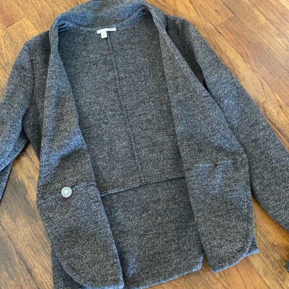 Halogen Wool Blend Sweater Blazer Charcoal Gray - Picture 6 of 9